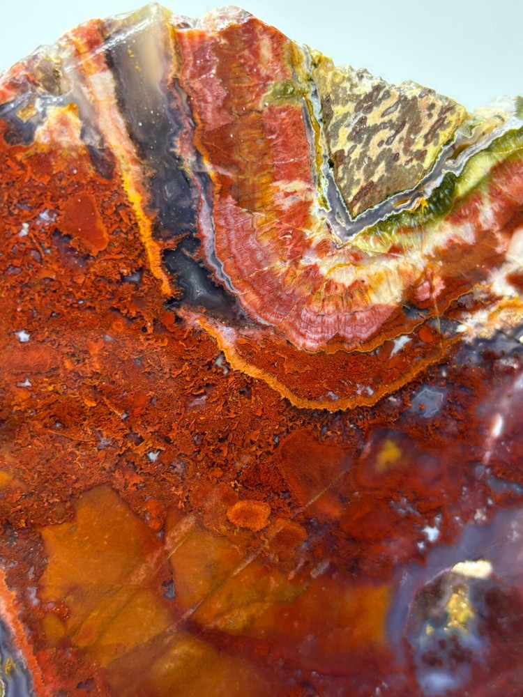 Mexican Cathedral Raspberry Agate Slab Cabbing Lapidary Combo Ship Avail