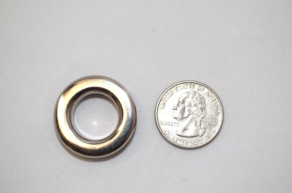6 pcs Grommet Set, Nickel, Shiny Finish