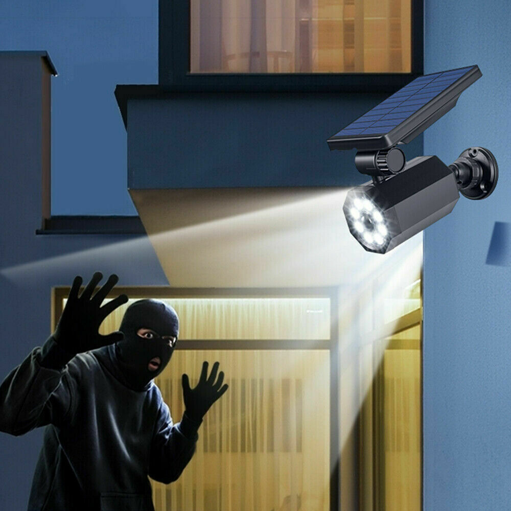 2PC Solar Motion Sensor Light Outdoor Spotlight Solar Landscape Lights for Yard