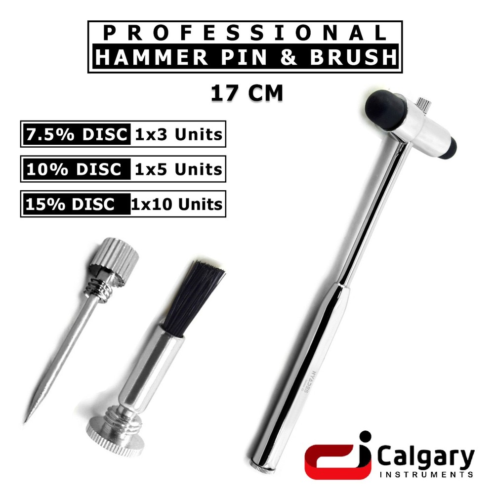 Reflex Testing Hammer with Pin Brush Neurological Instruments Medical Diagnostic