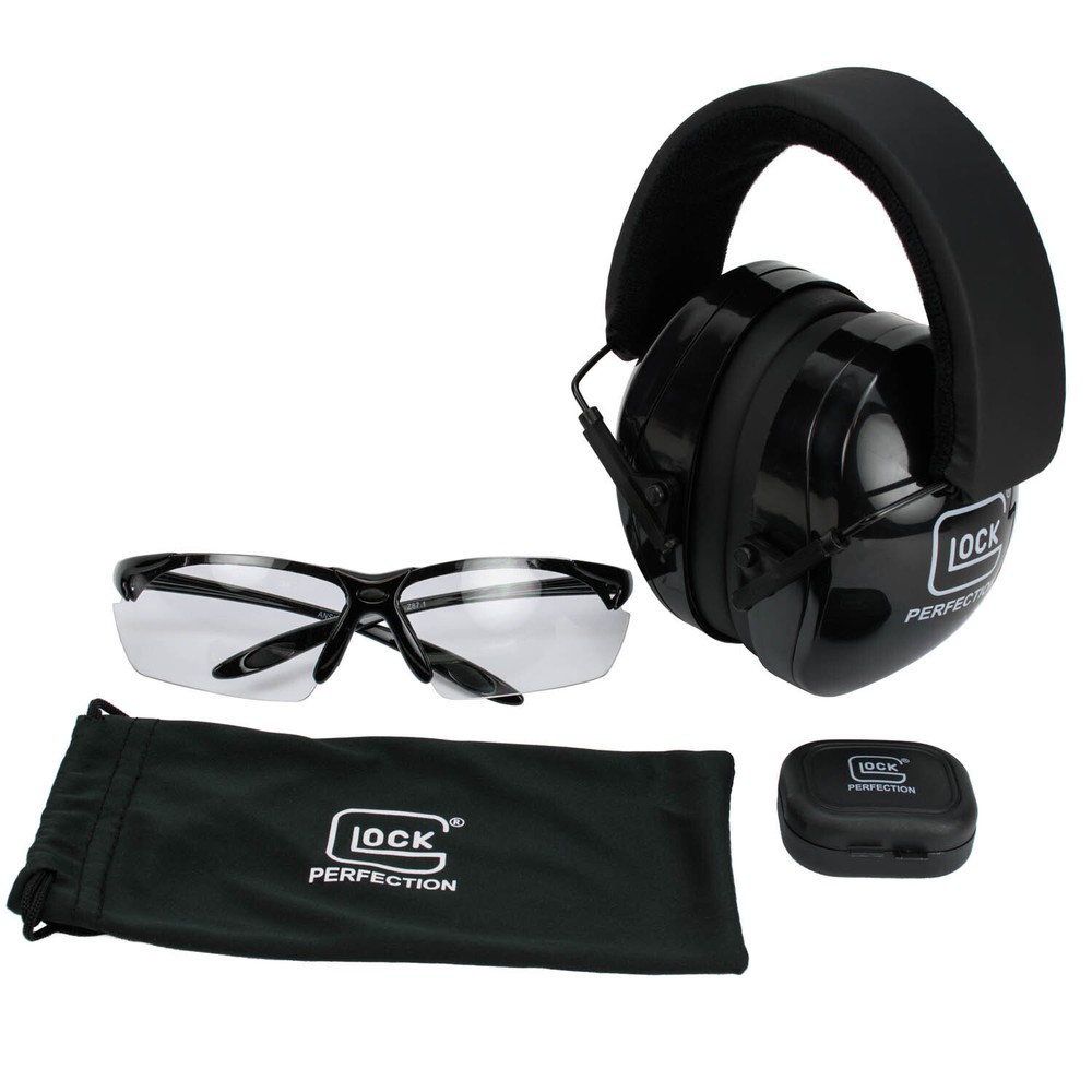 Glock Range Kit Eye/Ear Protection Logo Matte Black AP60220
