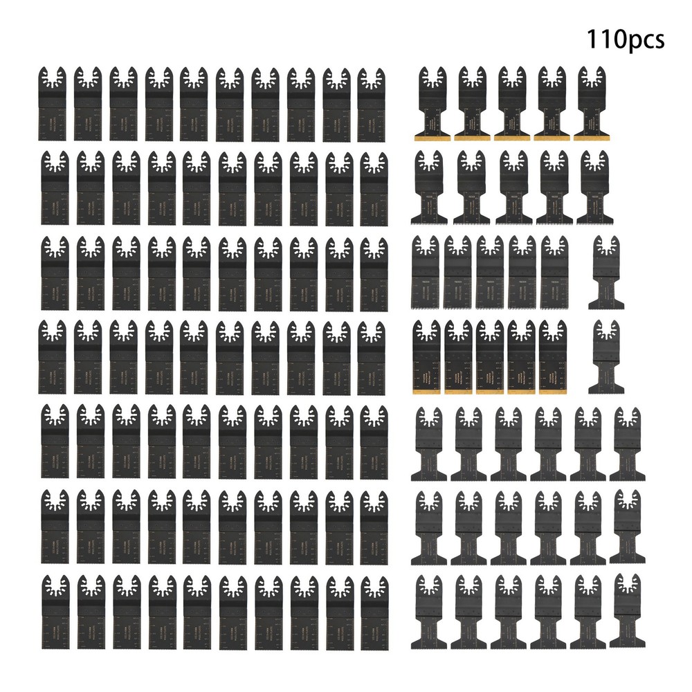 110-Piece Oscillating Saw Blades Set 6 Type Quick Release Multi Tool Blades