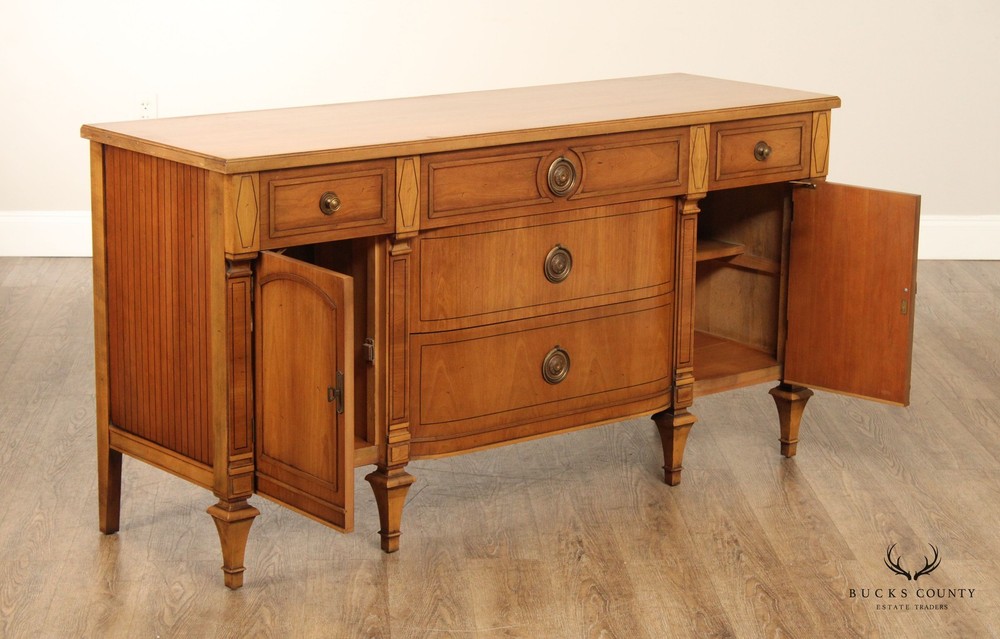 Vintage French Directoire Style Walnut Buffet Sideboard