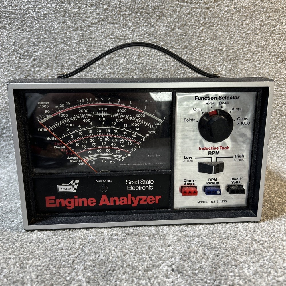 Sears Solid State Electronic Engine Analyzer Model 161.214230 W Cables/Manual