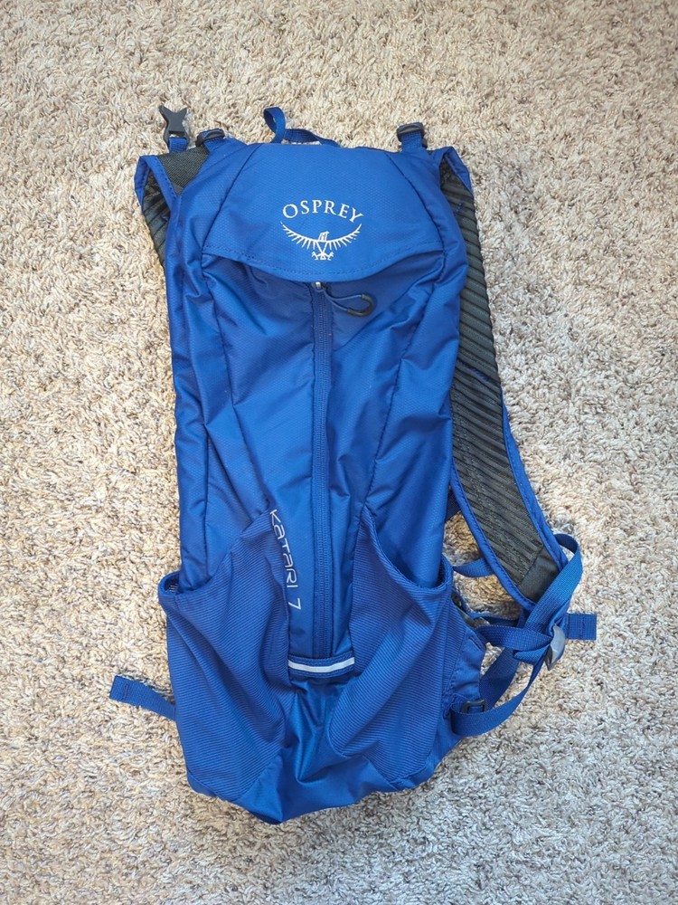 Osprey Katari 7 Hydration Pack Blue For Cycling Hiking Running Backpack