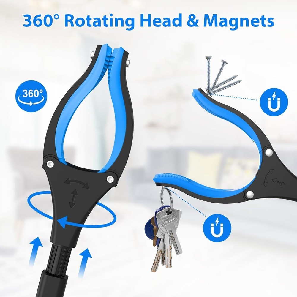 Foldable Grabber Tool with 360° Rotating Jaw