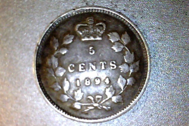 1894 Canada 5 CENT XF+ LOT #HC07