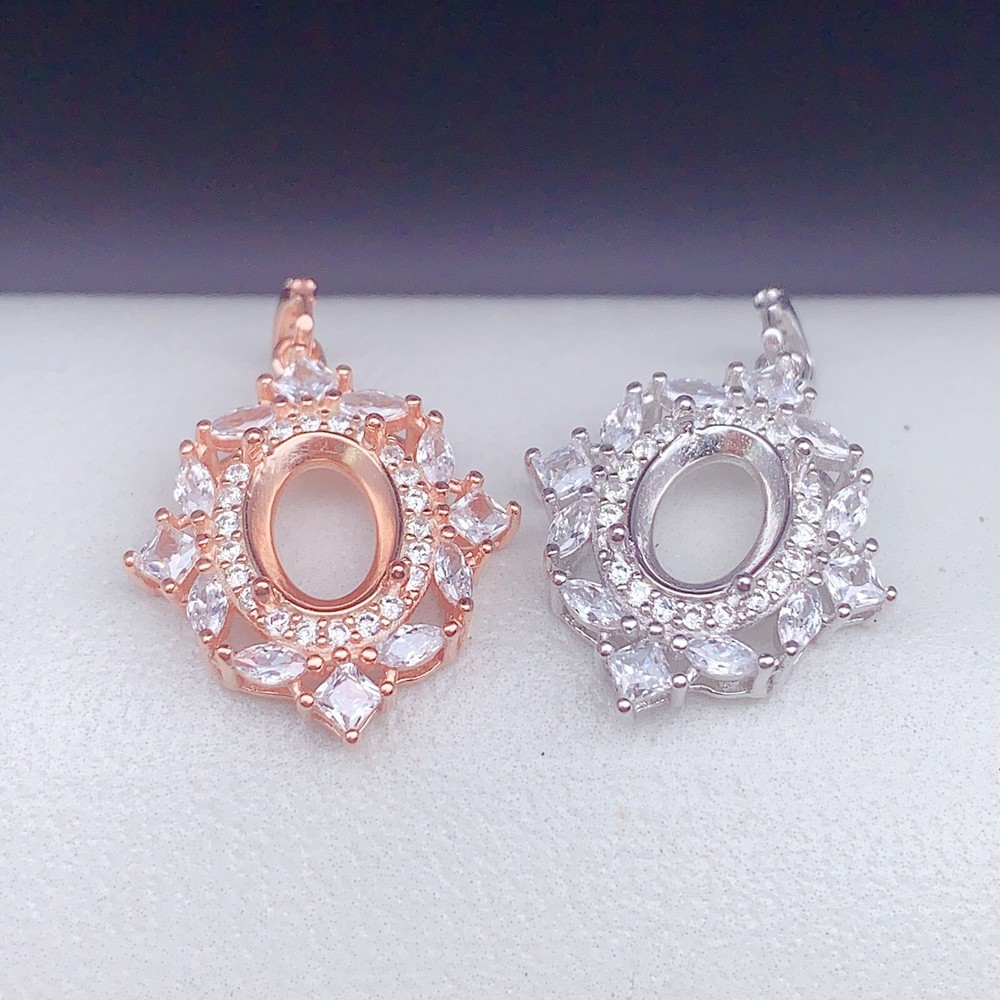 Silver 925 pendant empty setting, DIY blank setting YD124