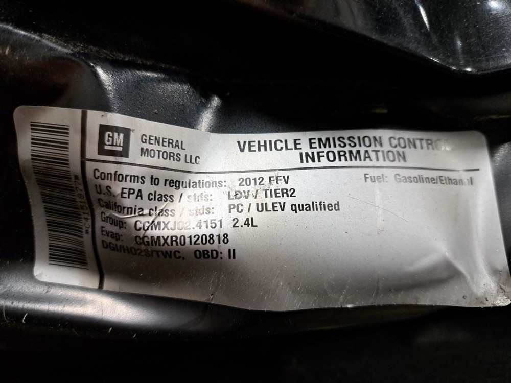 2012 Verano Driver Information Display Sku#4340842