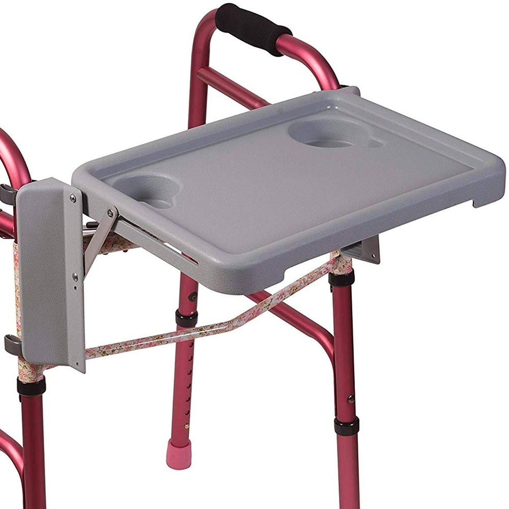 DMI Walker Tray, Rollator Mobility and 1 Count (Pack of 1), Gray