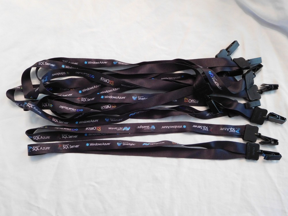 Lot of 20 Lanyard Microsoft Office Windows Azure SQL Server Silverlight Visual