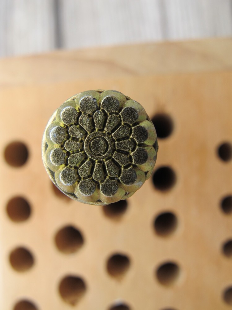 Vintage Basic Tool USA Full Handle Geometric Stamp Leather Tool Number 33