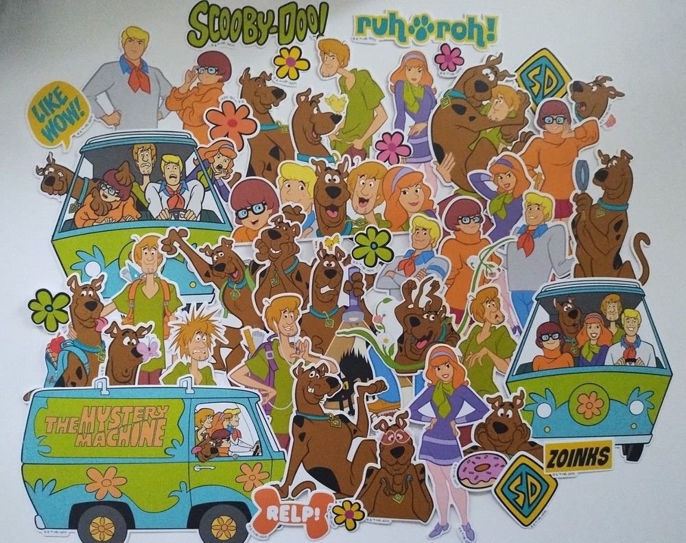 45pc. SCOOBY DOO VINYL STICKERS