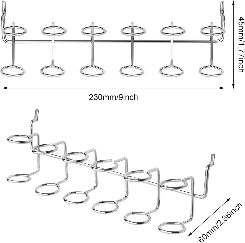 4Pcs Pegboard Screwdriver Holder Peg Board Organizer Accessories Multi Ring Tool