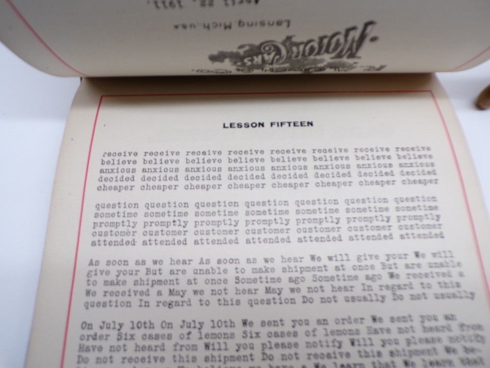 Scientific Touch Typewriting Single Keyboard Gardner HC 1914