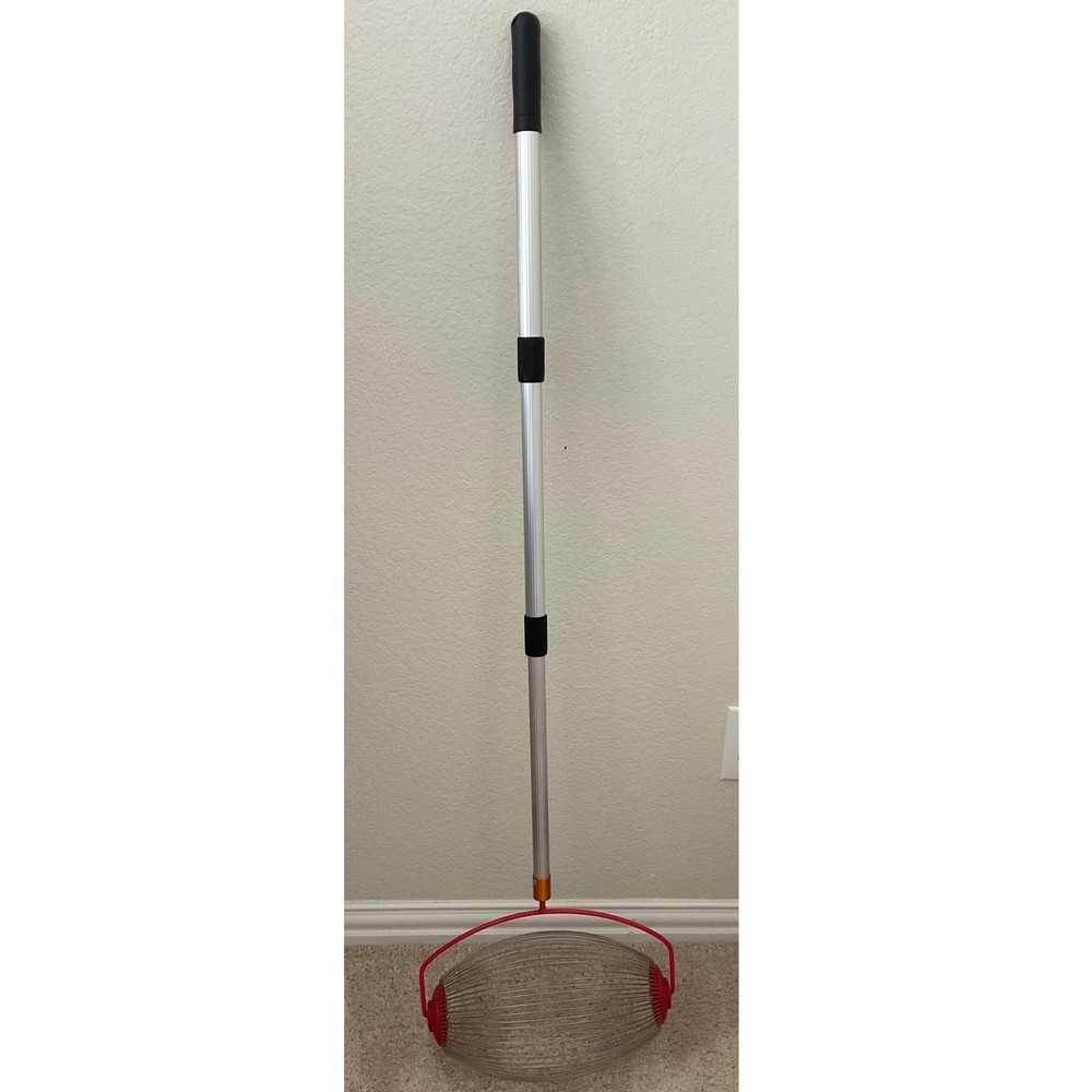 Rolling Nut Gatherer Harvester Tool with Telescopic Handle for Pecans Acorns