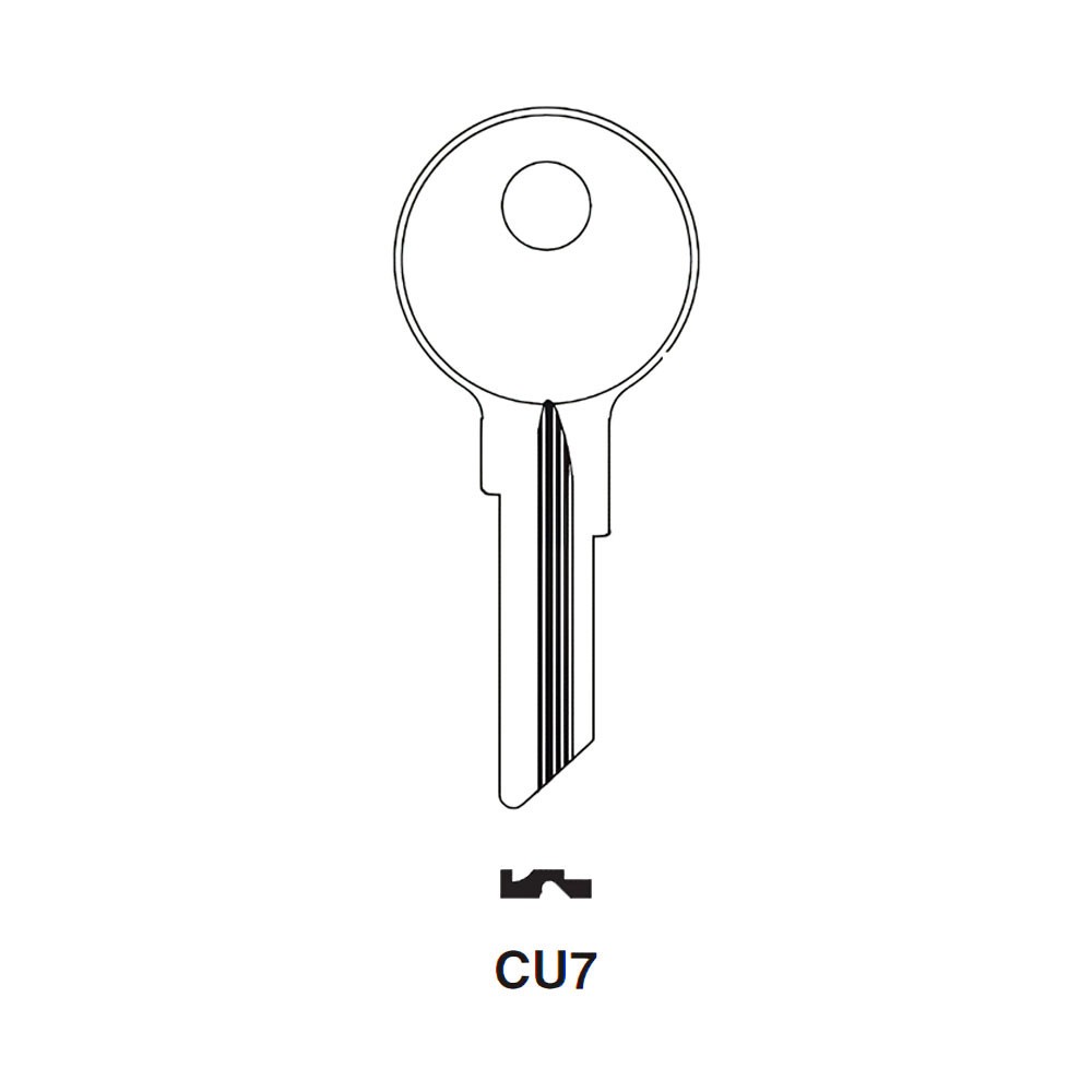 CU7 Key Blank Nickel