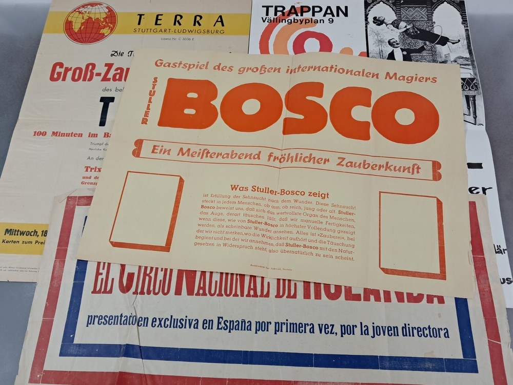 Magic Vintage Collectable Broadside Posters Various Languages