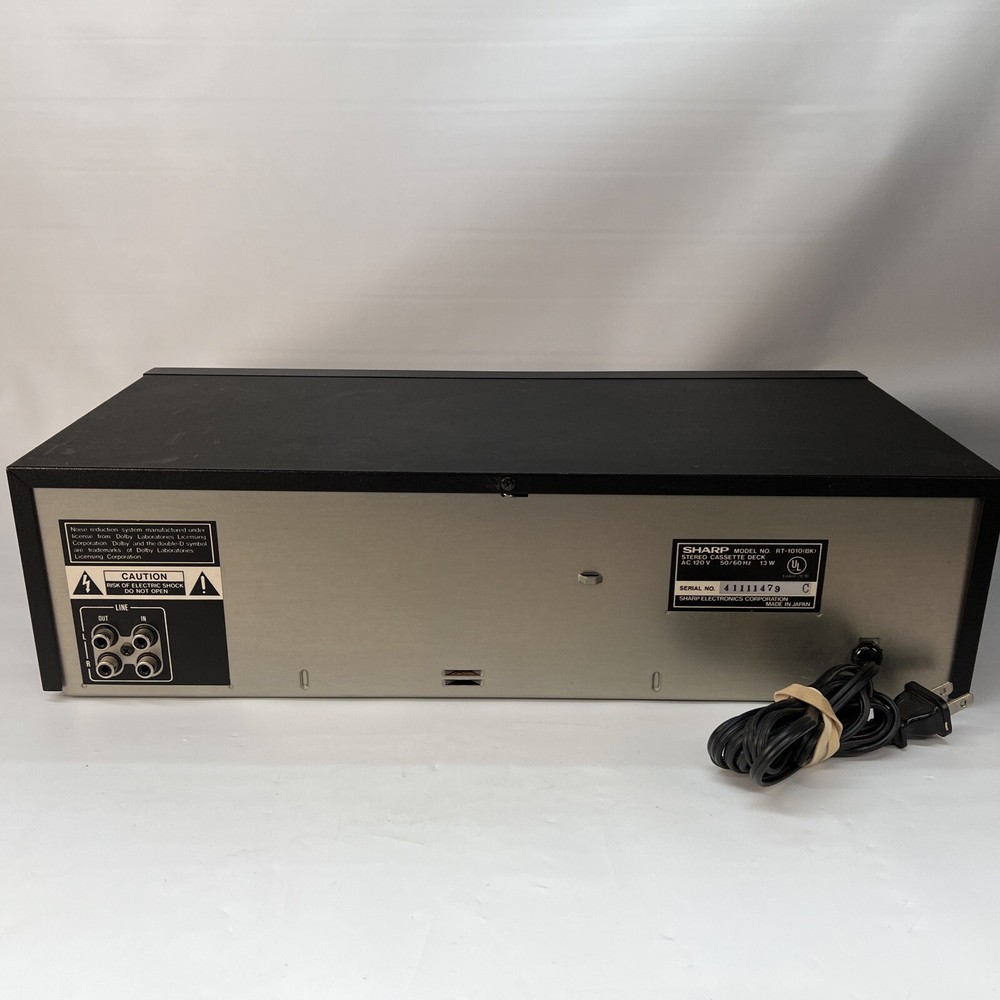 Sharp RT-1010 Stereo Cassette Deck Black Parts & Repair Please Read Description