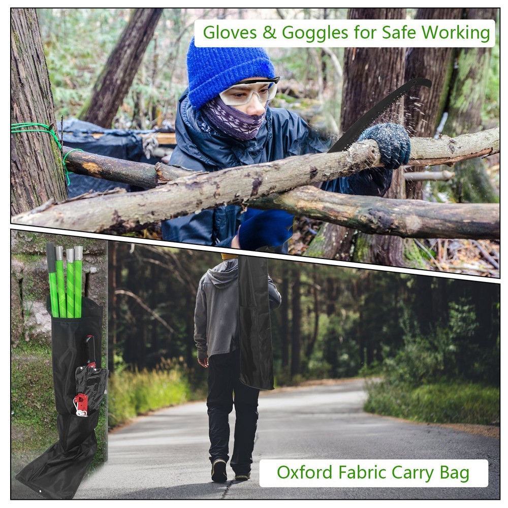 Pole Saw for Tree Trimming,Extendable Tree Pruner w/ Sharp Blade for High Branch