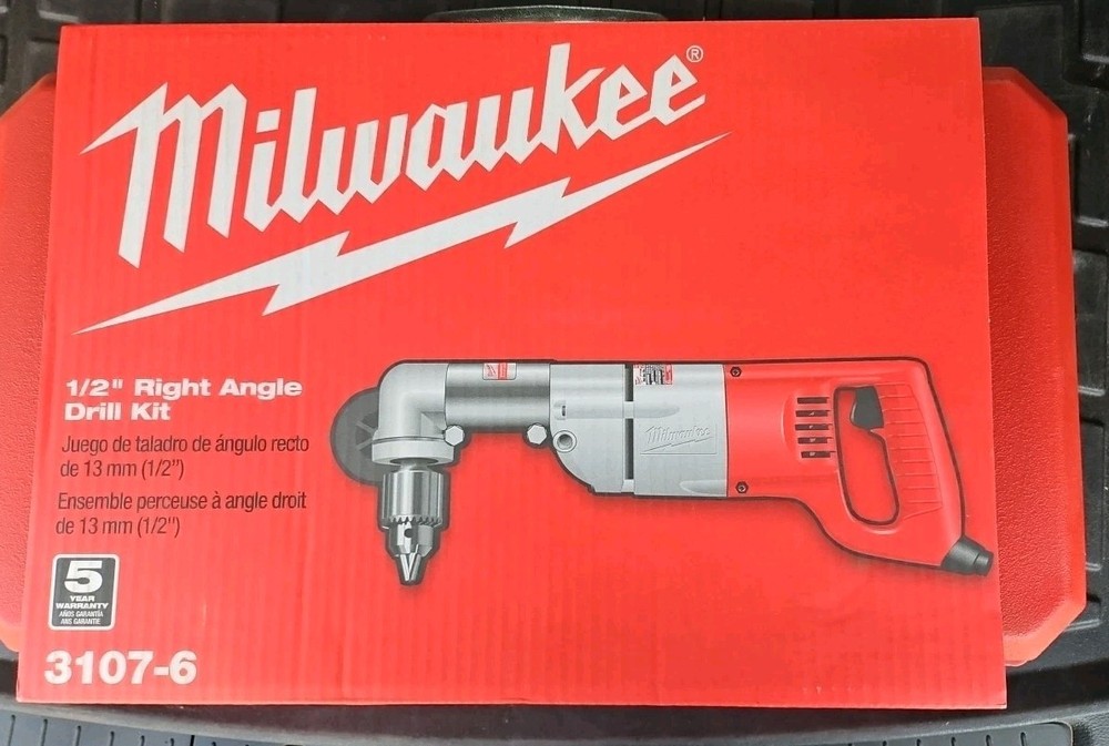 Milwaukee 3107-6 1/2" D-Handle Right Angle Drill Kit