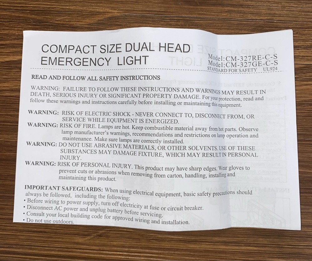 NEW Red LED Exit Sign w/ Adjustable Dual Heads, Includes Mounting Hardware