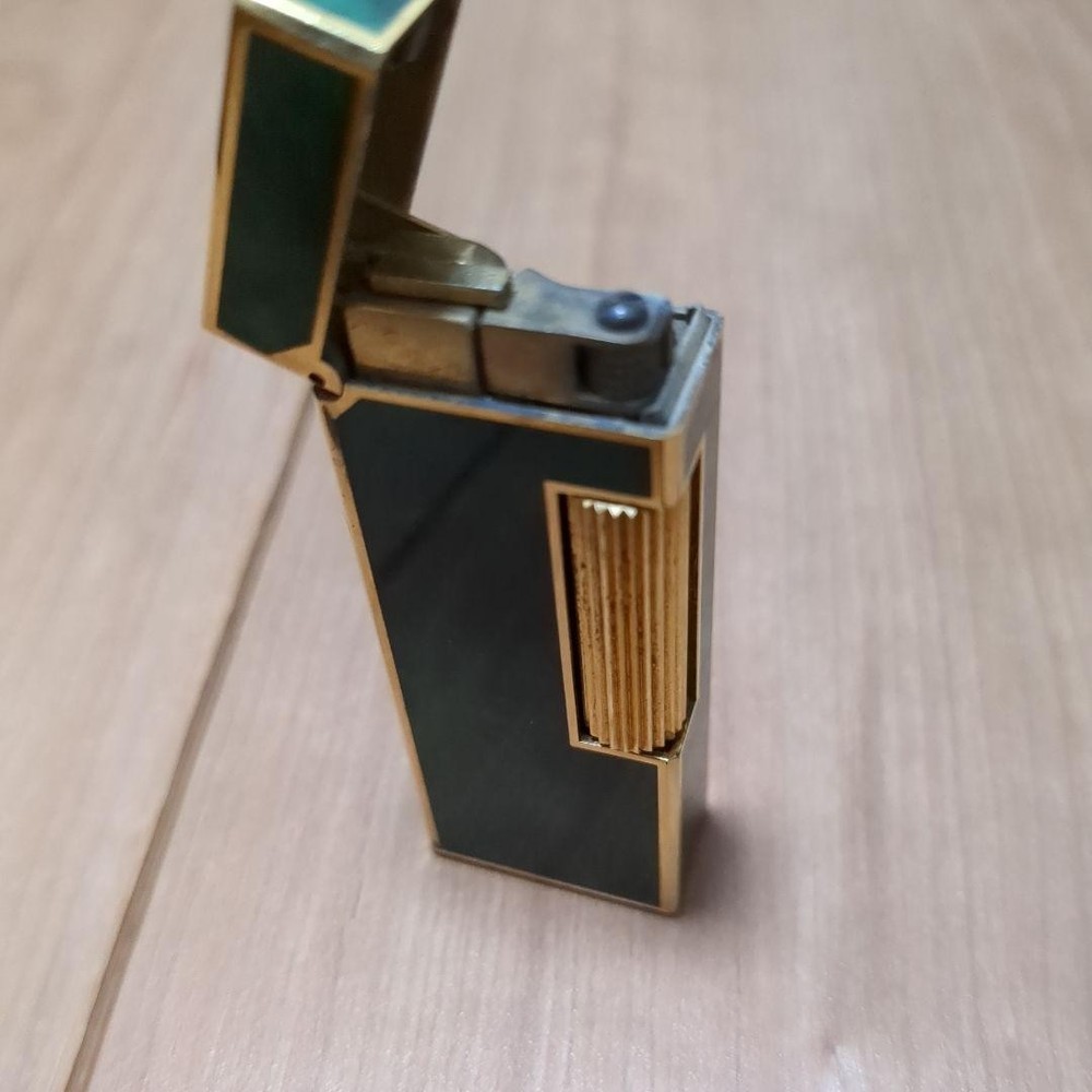 Dunhill Rollagas lighter green gold without box