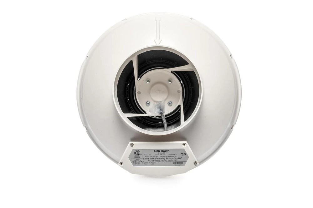 Radon Mitigation Inline Fan 322 CFM 6" Quiet Energy Efficient Waterproof