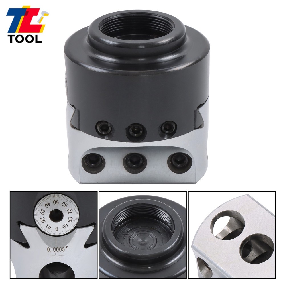 Boring Head for Milling Machine 3 Inch 0.001" Precision 1-1/2-18 Thread