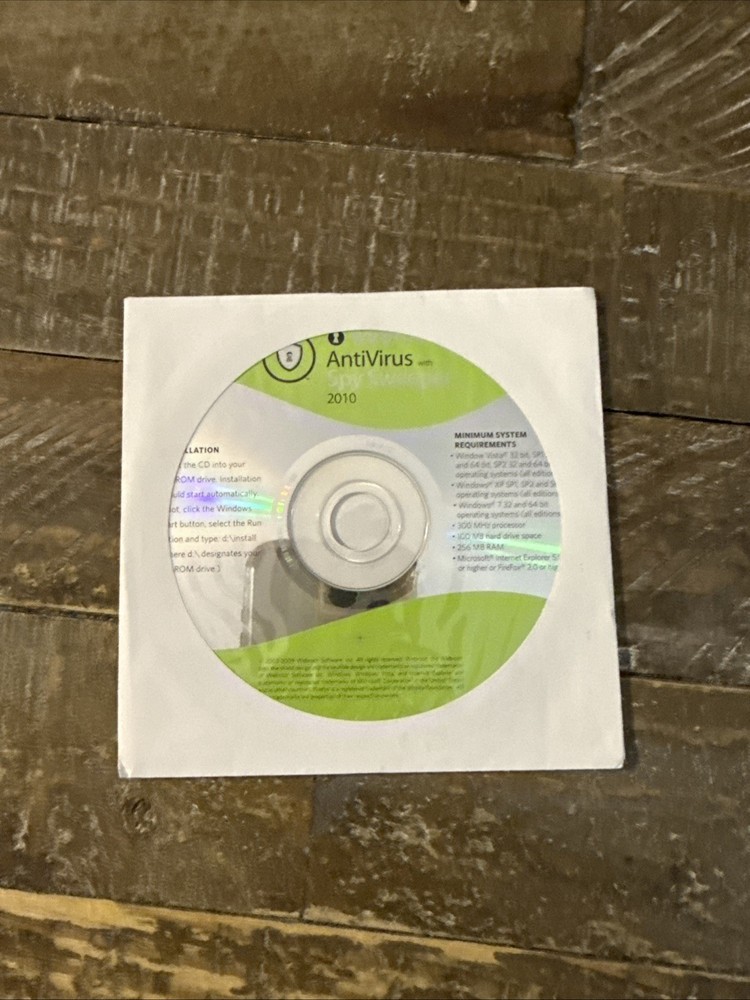 Webroot AntiVirus Spy Sweeper 2010 Software PC Cd Rom