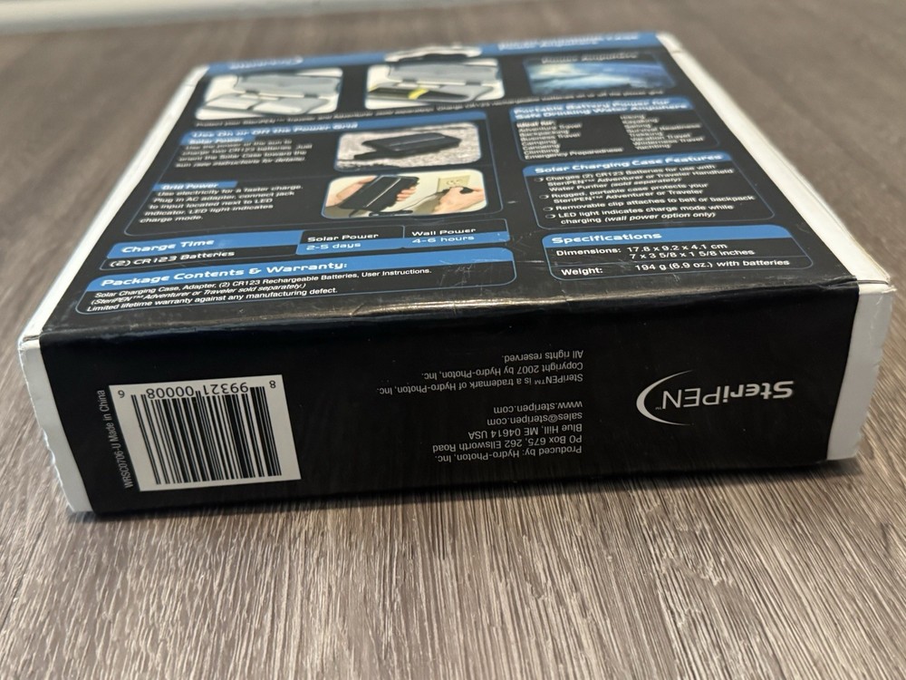 NEW - SteriPEN Solar Charging Case