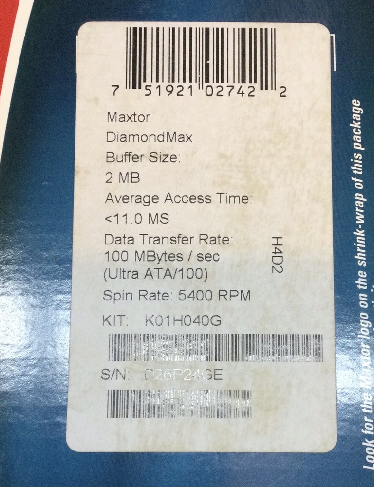 Seagate Maxtor 51536H3 Hard Drive Diamond Max Plus 40