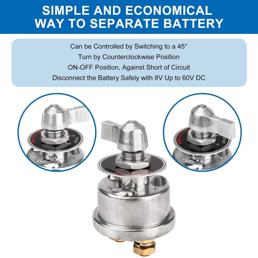 Master Battery Quick Disconnect Power Cut Shut Off Switch 2 post SPST Cut-Off