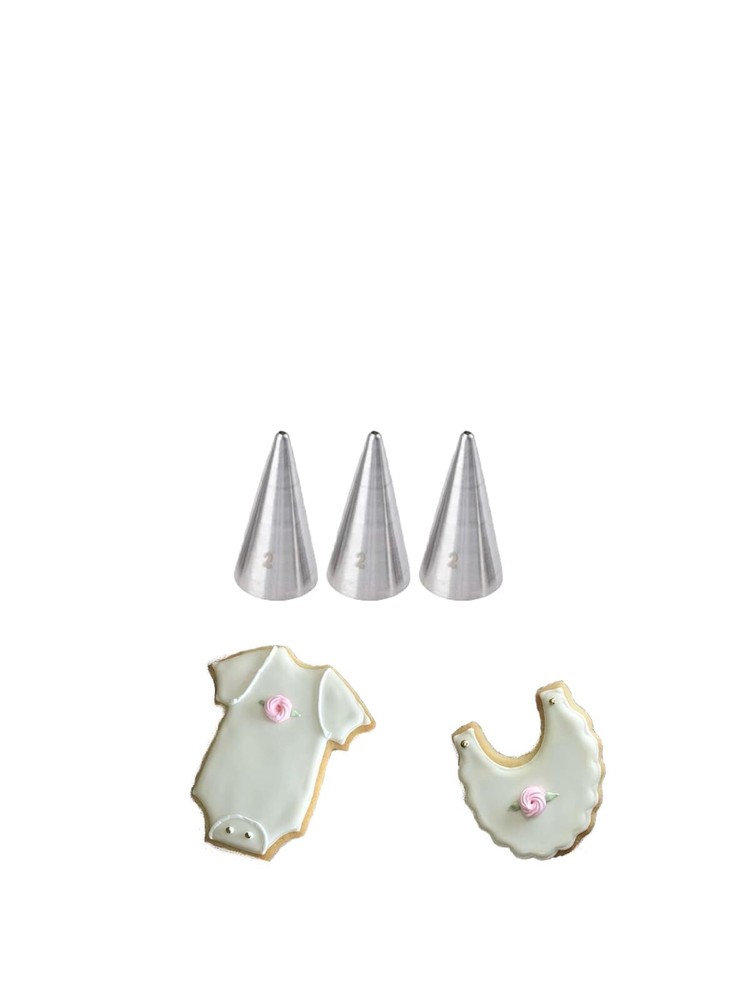 Round Cake Decorating Tip #2Plain Icing Piping Tip #2 for DotsStringworkSmall...