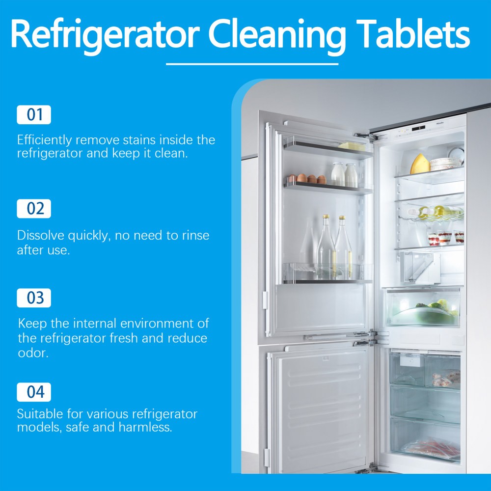 refrirator cleaning effervescent tablets kitchen refrirator