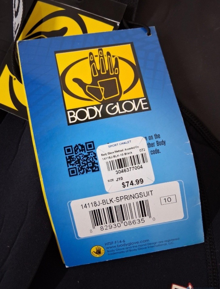 Body Glove Junior Method 2.0 Back Zip Spring Performance Wetsuit, Black, Size 10