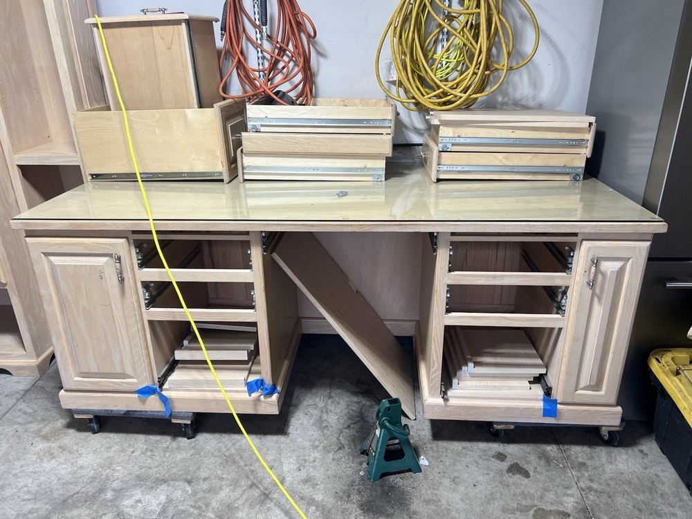 Desk W/ Marching Shelf Unit