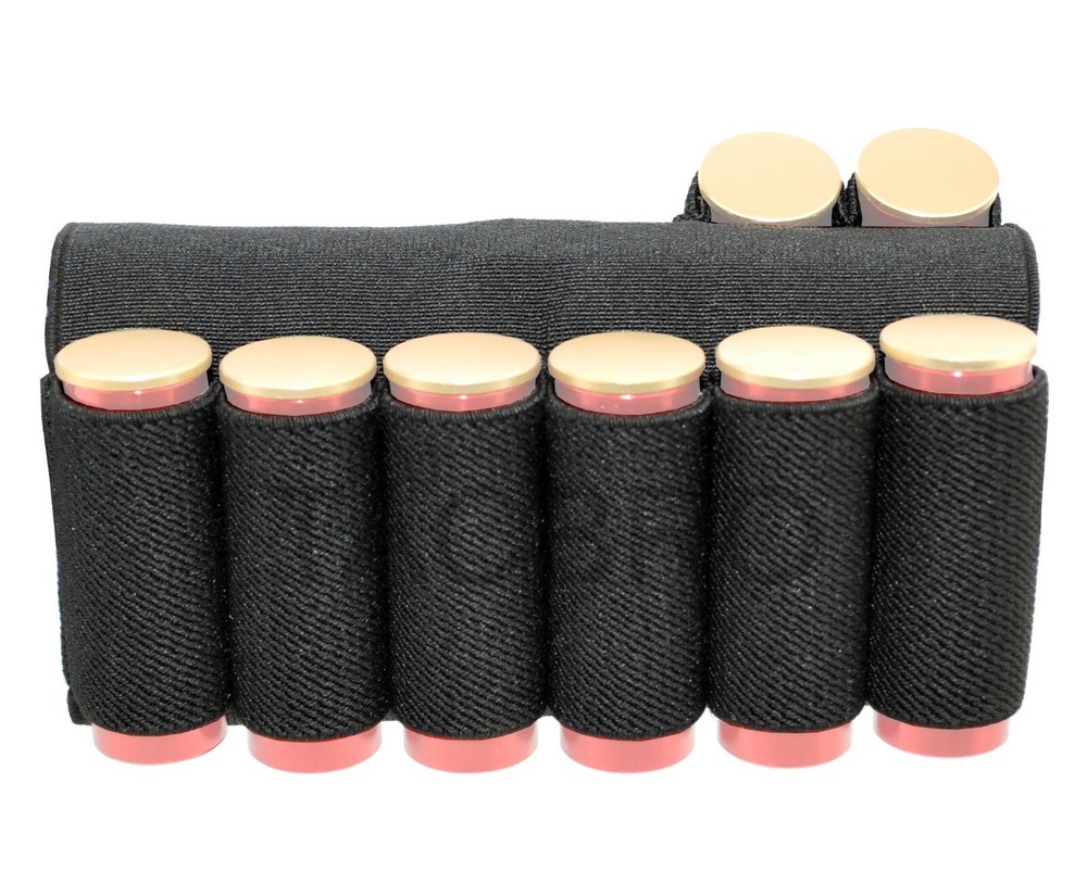 Black Butt Stock 8 Shells 12GA 20GA Shell Ammo Buttstock Holder