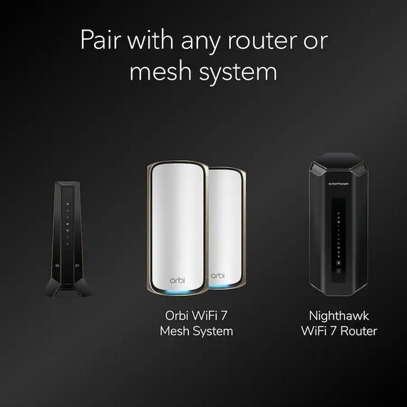 NETGEAR - Nighthawk Mid/High-Split DOCSIS 3.1 Cable Modem - Black