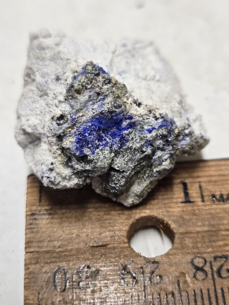 Rare blue Callaghanite w Hydromagnesite specimen