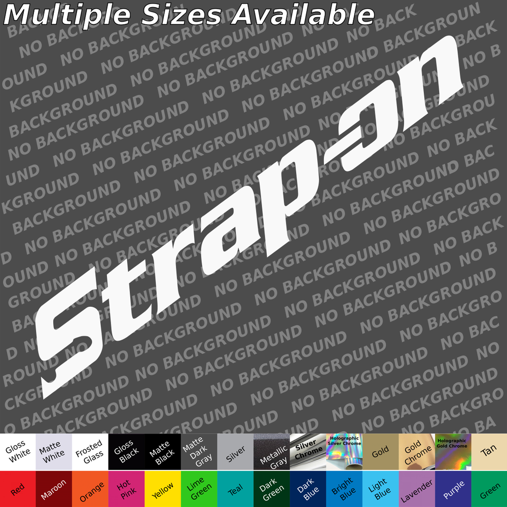 Custom Strap on tools decal sticker tool box mechanic Tech Technician joke