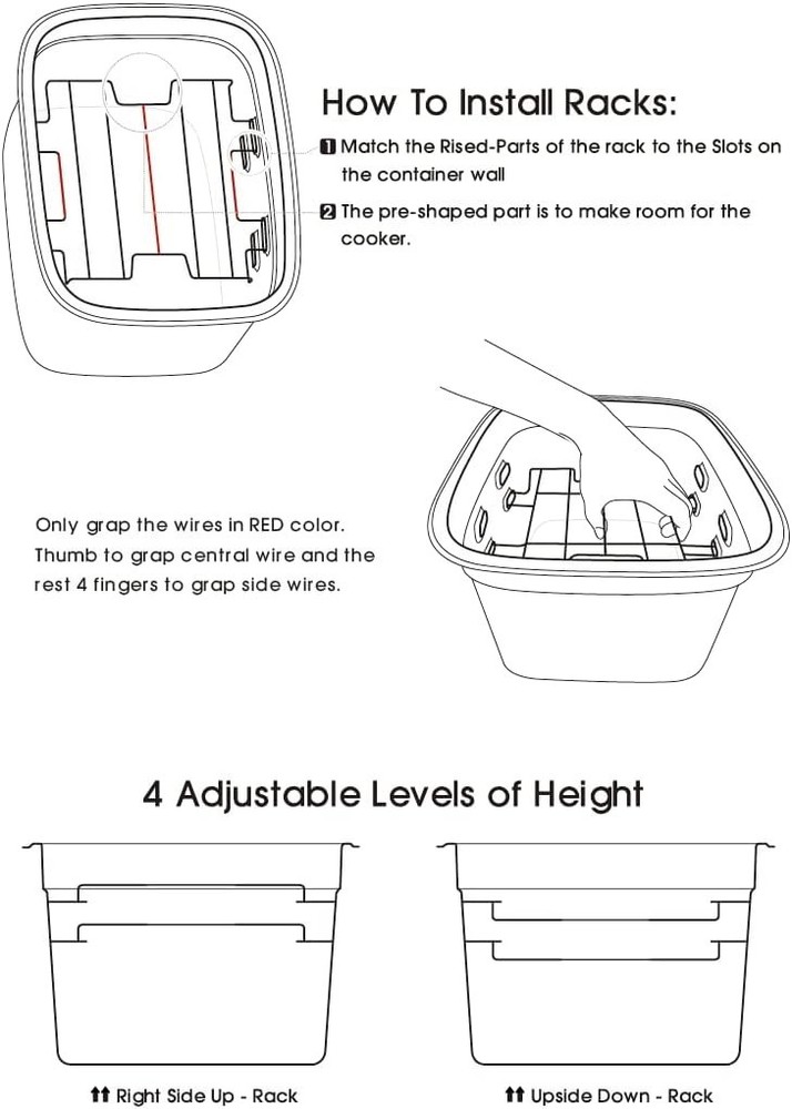 Versatile 12-Quart Sous Vide Container with Built-in Rack and Collapsible Hin...
