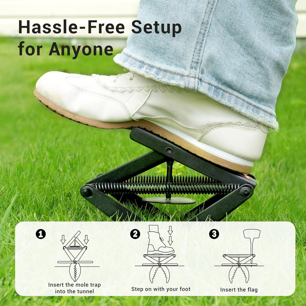 Mole Traps That Kill Best 2 Pack Scissor Trap Sleek Black 2