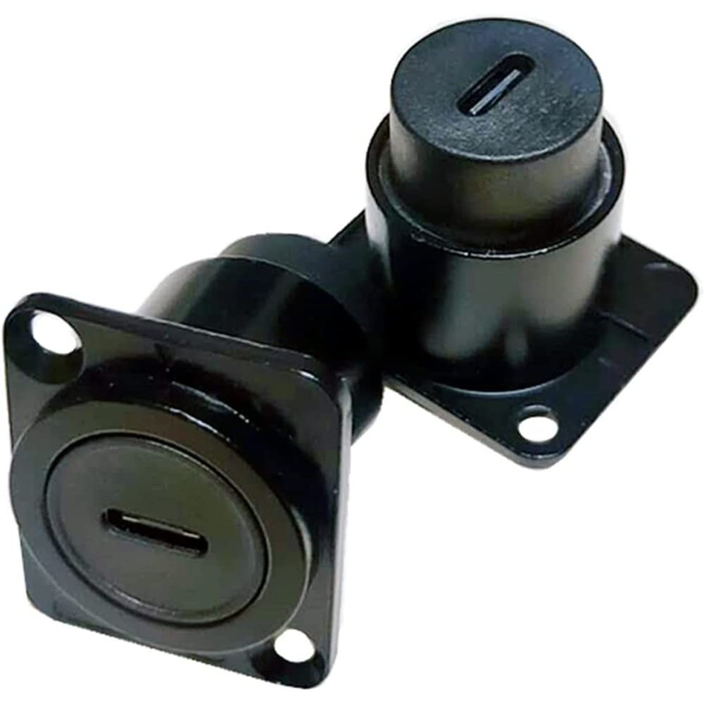 PENGLIN 2PCS USB 3.1 Type C Panel Mount Coupler, D-Type 2PCS(D-TYPE), Black