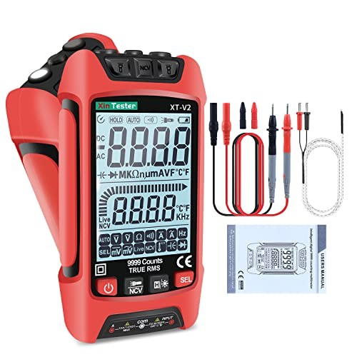 Digital Multimeter, 9999 Counts TRMS Auto-Ranging Voltmeter, Accurately FS2202