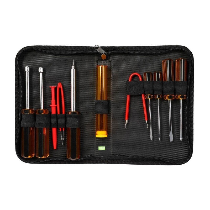 11 Piece PC Computer Tool Kit W/ Portable Carrying Case & Essential Tools New