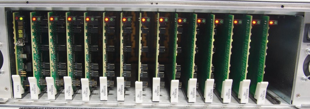 Evertz 500FR Frame with 500FC & 500DA2Q-HD Boards