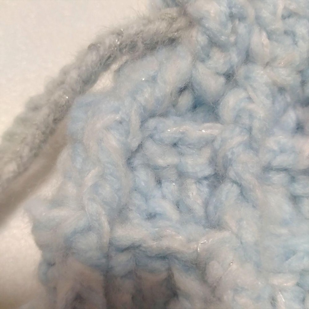 Waffle Knit Drawstring Bag (handmade)