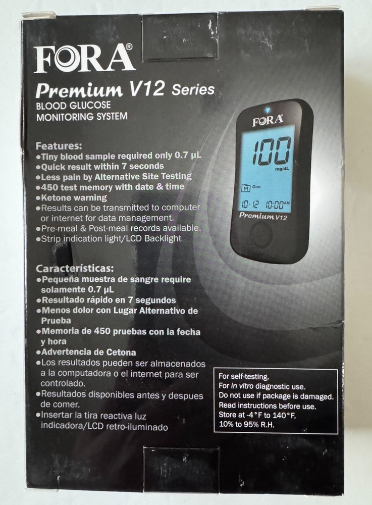 Fora Premium V12 Talking Glucose Meter Starter Kit