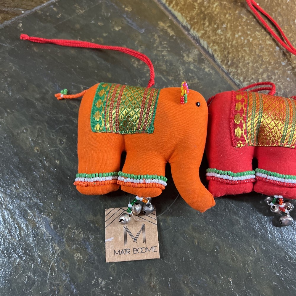 Indian Fabric Elephant Chimes - ,